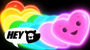 Hey Bear Sensory - Happy Hearts Disco! - Dance Video with Funky Music! - Dance Party! - Hey Bear Productions
