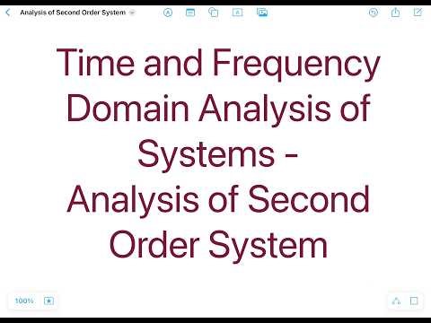 Time & Frequency Domain Analysis of Systems | Second Order System Analysis | Signals and Systems
