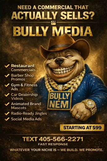 A Custom, Future-Ready Commercial for Your Brand We create Future-Ready commercials, promo videos, and brand visuals designed to elevate your business. Future-Ready. Built to Perform. #FutureReady #BullyMedia #BusinessMarketing #CommercialProduction #Entrepreneur