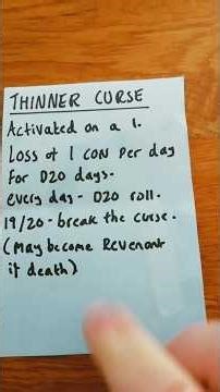 witch curse - part three - three curses thinner, silent scream vomit iron shards 🧙🧙