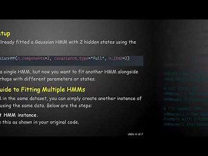 Fitting Multiple HMMs in a Single Dataset Using Python