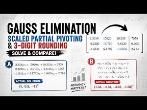 Gauss Elimination Made Easy | Scaled Partial Pivoting + 3-Digit Rounding (Step-by-Step)