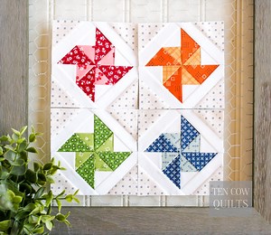 Windmill Pinwheel Quilt Block Pattern: FPP Double Pinwheel (PDF Printable) - Etsy