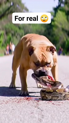 Dog crushes Python's head 😥 #wildlife #fypシ゚viralシfypシ゚viralシalシ #highlightseveryonefollowers | Mawusi Maame