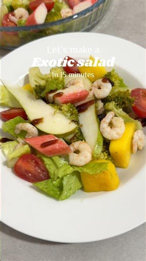 Exotic Shrimp & Mango Salad 🥭🍤 | Fresh, Easy & Ready in 15 Minutes! #shorts