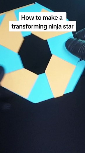 How to make a transforming ninja star #fyp #ninjastar #paper #oragami #viral