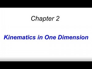 Kinematics in one dimension