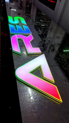 Color-Changing LED Store Signs - Dynamic Appeal for More Attention #sign #signage #design