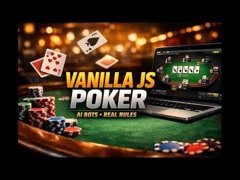 This Texas Hold’em Poker Game Has AI Bots — Built With Pure HTML, CSS & JS
