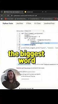 How Python Finds the Longest Word in a List #python #programming #shorts