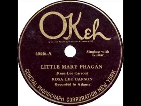 Little Mary Phagan ~ Rosa Lee Carson (aka Moonshine Kate) with Guitar (1925)