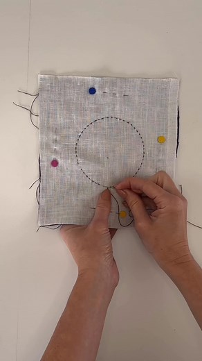287K views · 3K reactions | If you enjoyed my last cut away appliqué tutorial then you’ll love my new one. The same technique, this time in concentric circles. Comment ‘circle’ if you’d like me to send you the link. #artist #slowstitch #mola #handsewing #textileart | Rebekah Johnston Textile Artist | Facebook