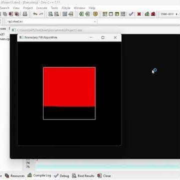 Boundary fill algorithm | Computer graphics course | Fill the region | Free-glut #fairuztasnim