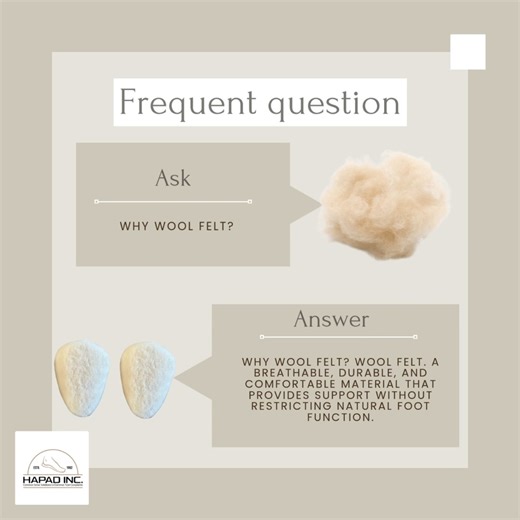 Why do we use wool felt at Hapad®? Because it’s natural, breathable,...
