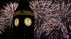 Big Ben rings in London's new year fireworks show