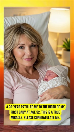 A 20 year path led me to the birth of my first baby at age 52 This is a true miracle