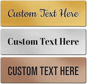 Sticky Bomb Customized Name Plates for Doors, Custom Office Door Signs, Personalized Wall Plaques - 3x10 Inch, 3 Colors