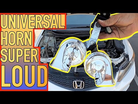 Universal car horn install video - twin Wolo 225-2T crazy loud
