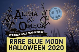 1.7K views · 38 reactions | Rare blue  will bring a Halloween  2020 treat to the skies! For the first time since World War II, people in all parts of the  will be able to see the Oct 3️⃣1️⃣ display! Imagine our  fireworks extravaganza show paired with the rare blue moon! What a treat!  #halloweenextravaganza2020 | Alpha and Omega Corn Maze | Facebook