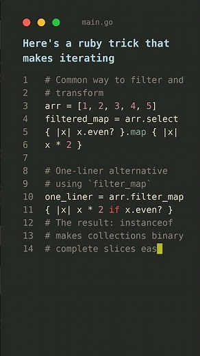 📜 The ruby feature I use daily 💡 #rubytips #coding #viral