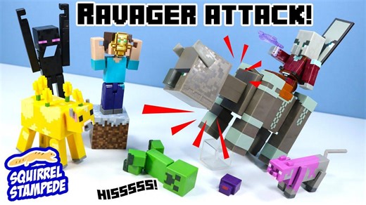 Minecraft Craft-a-block Raid Captain And Ravager Collection Review