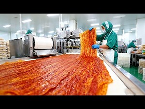 The entire process of producing spicy gluten in a Chinese food factory