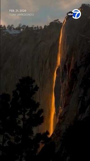 "Firefall" phenomenon captured at Yosemite National Park