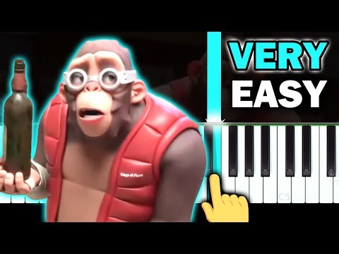 Monkeys Singing Chinese TikTok! - VERY EASY Piano tutorial