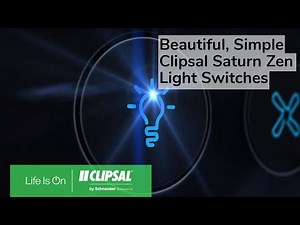 Beautiful, Simple Clipsal Saturn Zen Light Switches