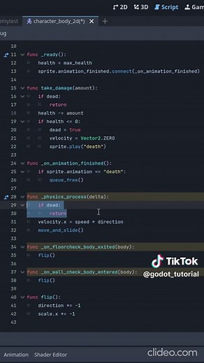 Making your enemy defeatable - Godot tutorial #gameengine #indie #godot #coding #programming