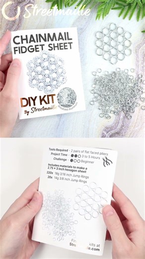 DIY Chainmail Fidget Sheet Beginner Friendly Tutorial and Supplies Kit