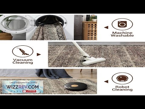 Garvee 9x12 Washable Boho Living Room Rug Soft Vintage Distressed Floor Carpet