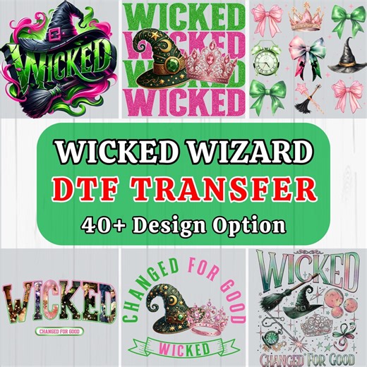 The Wicked Wizard Musical DTF Transfer: Changed for Good Wicked Movie Ready to Press - Etsy