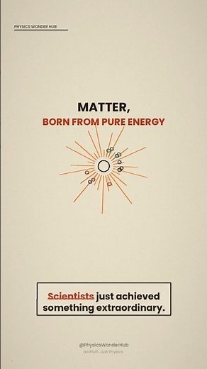 We Just Made Matter Out of Nothing!⚡#shorts #physics