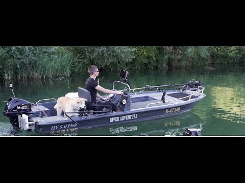 Boot HY Fish 5.0 mit 15 PS Motor Steuerstand & Bugmotor - das ideale Freizeit-Angelboot!