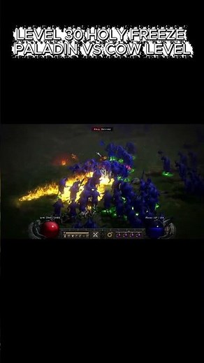 Level 30 Holy Freeze Paladin Vs Cow Level #diablo2resurrectedbuild #fastleveling #diablo2r