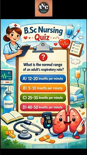 What is the normal range of an adults respiratory rate #respiratoryrate#apnanursingcenter
