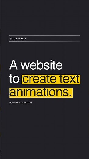 A website to create text animations. Powerful websites 243