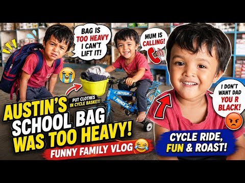 Austin's Funny School Adventure | Heavy Bag, Cycle & Crazy Conversations 😂