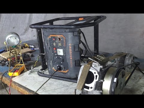 Repair of inverter generator Ch-2. Shorted stator. Checking the inverter board.