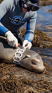 300K views · 3.5K reactions | Marine Biologist Work Quickly To Save Trapped Sea Lion Pup! #rescue #animals #wildlife | The Daily Pawcast | Facebook