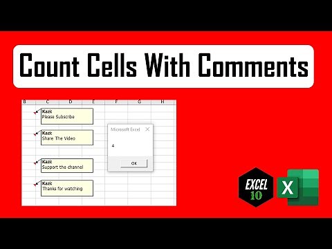 How To Count The Number Of Cells With Comments In Excel