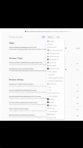 Updated conversation view in Copilot Chat!