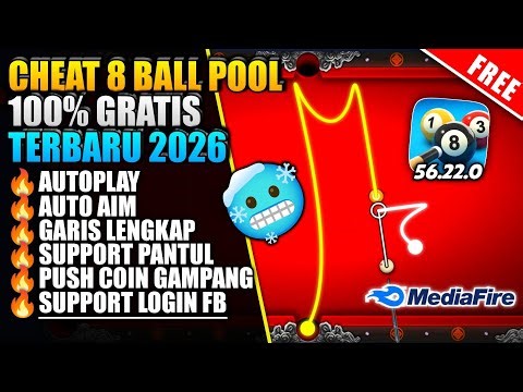 GRATIS CHEAT 8 BALL POOL❗MOD APK 8 BALL POOL TERBARU 2026 AIM TOOL GARIS PANJANG NO ROOT