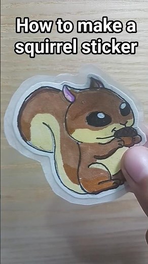 How to make a squirrel sticker🐿 #sticker #art