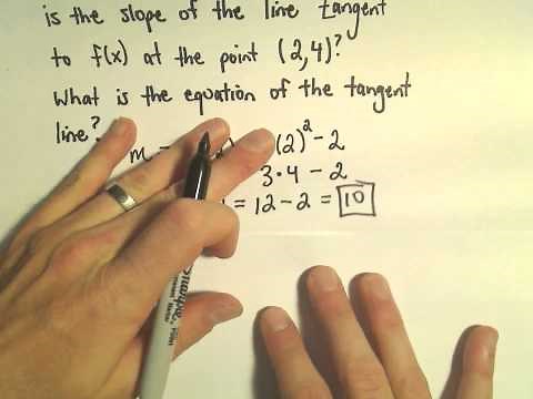Finding the Equation of a Tangent Line Using a Derivative