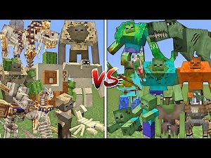 ALL MUTANT HUSKS VS ALL MUTANT ZOMBIES MOBS BATTLE IN MINECRAFT
