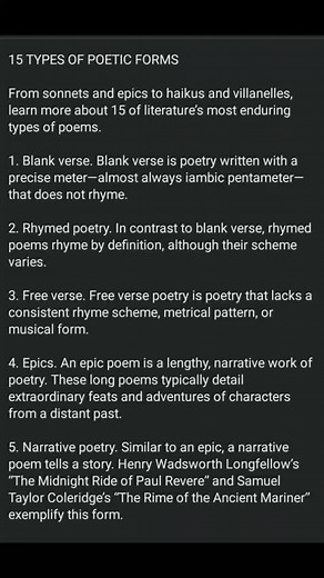 15 Types of Poetic Forms Explained: Understanding Different Poetry Genres