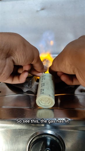 fan ke sel se gas ko jalaya #experiment #trending #science #shorts