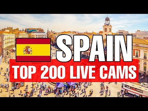 🔴 200 TOP LIVE CAMS from Spain with Music 🎧 and Map | SkylineWebcams